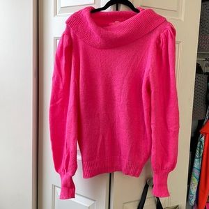 Lilly Pulitzer cowl neck pink Courtland Sweater